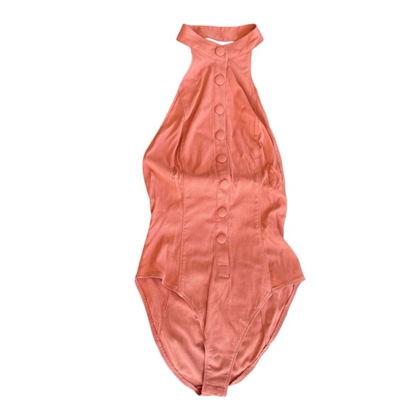 Free People Intimately Open‎ Back Sleeveless Rose Pink Bodysuit - Picture 2 of 6